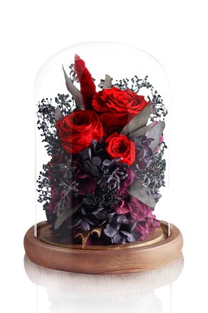 Preserved Rose Magical Bell Jar - Classic Red