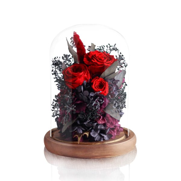 Preserved Rose Magical Bell Jar - Classic Red