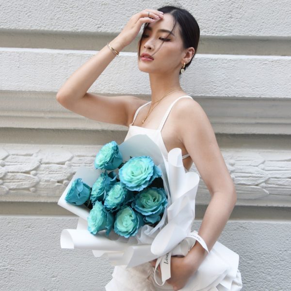 Fresh Flower Bouquet - Tiffany Blue Roses - 9/11 Roses - Image 2