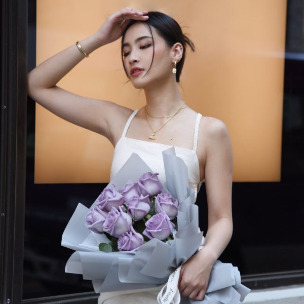 Fresh Flower Bouquet - Lavender Roses - 9/11 Roses - Image 2
