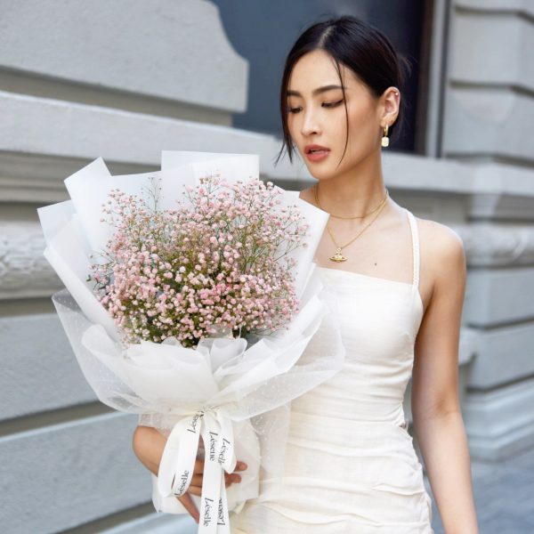 Fresh Flower Bouquet - Pink Baby's Breath (M) - Image 2