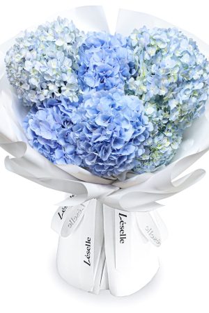 Fresh Flower Bouquet - Azure Blue Hydrangea (L)