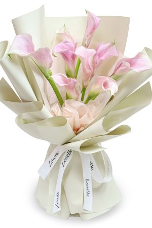 Fresh Flower Bouquet - Blush Pink Calla Lily