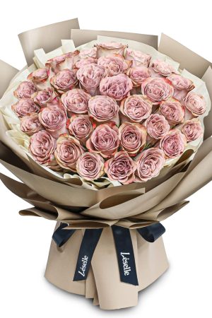Fresh Flower Bouquet - Cappuccino Roses - 33/50/99 Roses