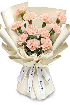 Fresh Flower Bouquet - Champagne Carnations