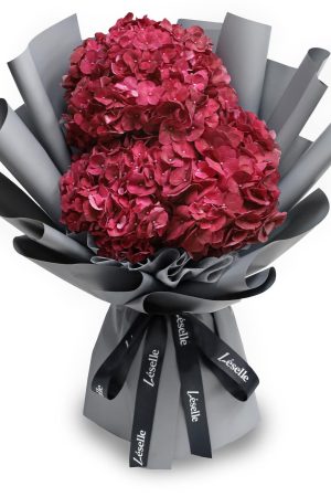 Fresh Flower Bouquet - Cherry Red Hydrangea (M)