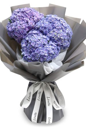 Fresh Flower Bouquet - Iris Purple Hydrangea (M)
