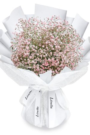 Fresh Flower Bouquet - Pink Baby's Breath (M)