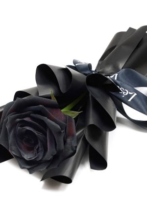 Fresh Flower Bouquet - Single Wine Black Rose