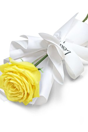 Fresh Flower Bouquet - Single Yellow Rose