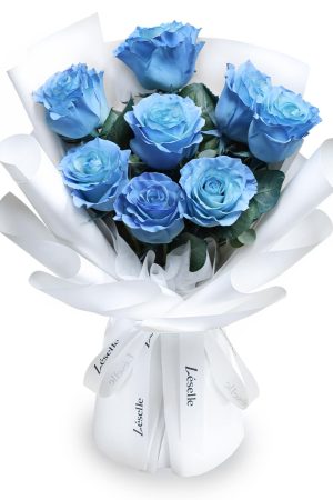 Fresh Flower Bouquet - Sky Blue Roses - 9/11 Roses
