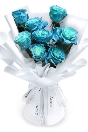 Fresh Flower Bouquet - Tiffany Blue Roses - 9/11 Roses