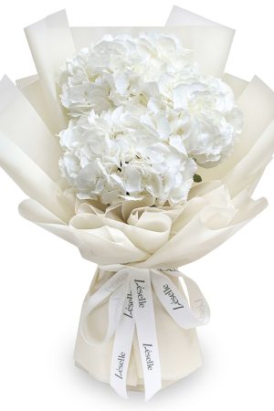 Fresh Flower Bouquet - Vanilla White Hydrangea (M)