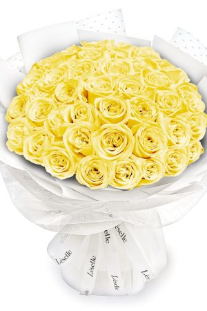 Fresh Flower Bouquet - Yellow Roses - 33/50/99 Roses