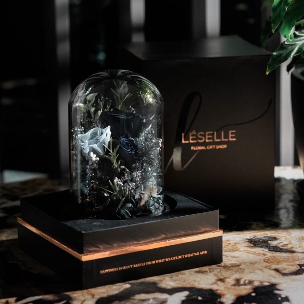 Preserved Rose Magical Bell Jar - Black / Livid - Image 2