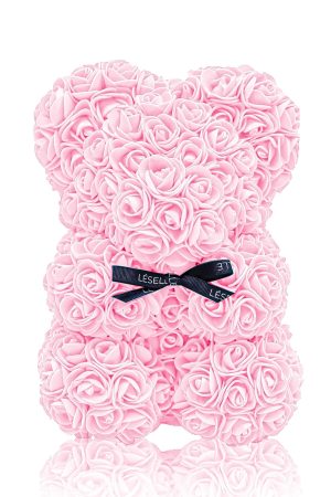 Mini Handmade Rose Bear - Baby Pink