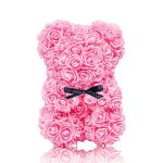Mini Handmade Rose Bear - Pink