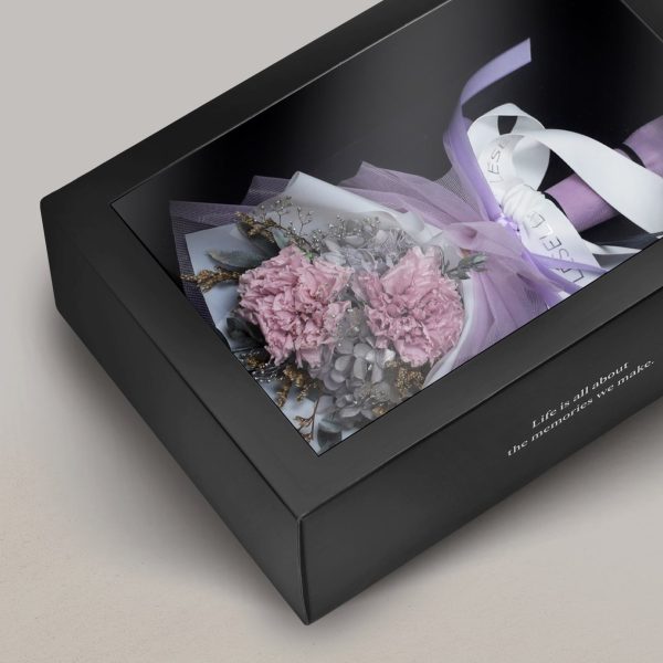 Mini Preserved Carnation Bouquet - Lilac & Lavender - Image 3