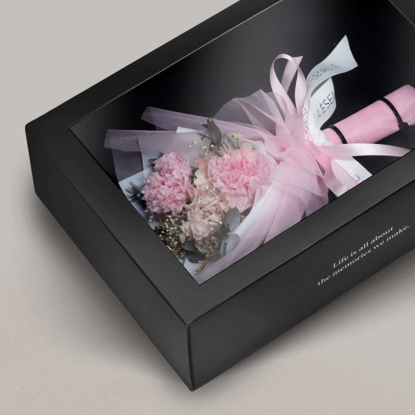 Mini Preserved Carnation Bouquet - Pale Pink - Image 3