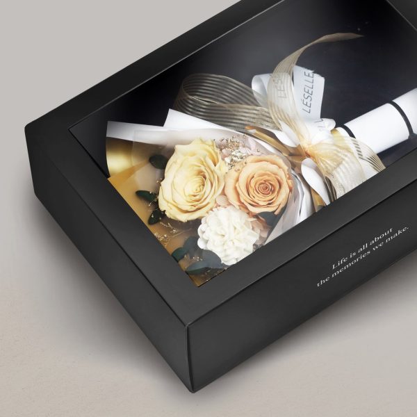 Mini Preserved Rose Bouquet - Champagne - Image 3