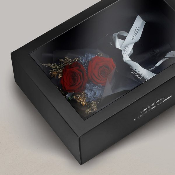 Mini Preserved Rose Bouquet - Classic Red - Image 3