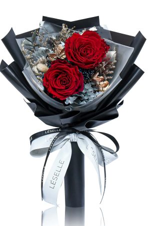 Mini Preserved Rose Bouquet - Classic Red