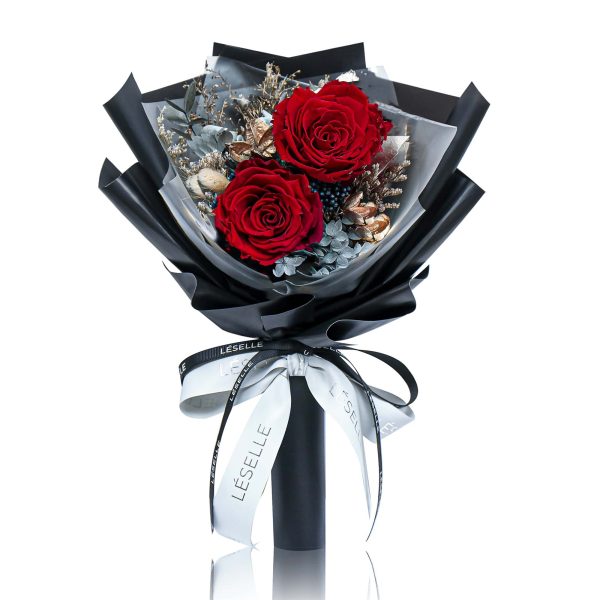 Mini Preserved Rose Bouquet - Classic Red