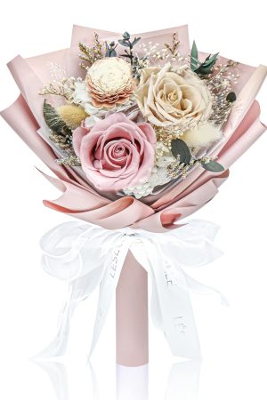 Mini Preserved Rose Bouquet - Morandi