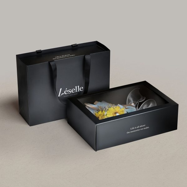 Mini Preserved Sunflower Bouquet - Bright Yellow & White (Blue Wrapper) - Image 2