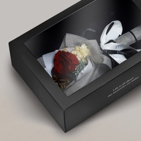 Preserved Rose Bundle - Classic Red (Beige Linen) - Image 3