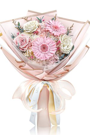 Preserved Flower Bouquet - Baby Pink Sunflowers